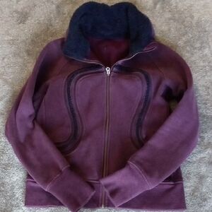 Lululemon Cuddle Up Heathered Plum jacket size 10